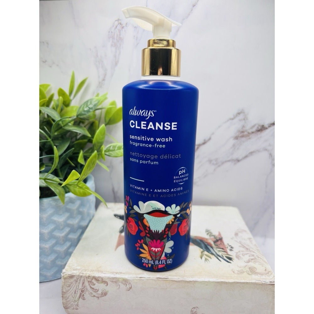 Always Cleanse Sensitive Wash 8.4 Oz Each pH Balanced Fragrance-Free
